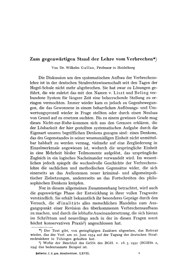 Zum gegenwartigen Stand der Lehre vom Verbrechen German Edition Wilhelm Gallas Kitap Kapağı