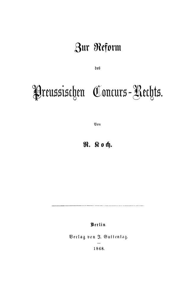 Zur Reform des preussischen Concurs Rechts German Edition R Koch Kitap Kapağı