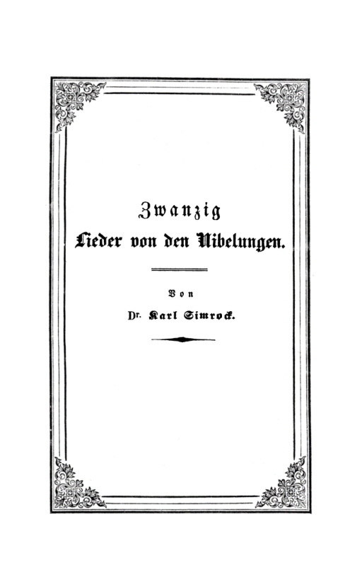Zwanzig Lieder von den Nibelungen German Edition K Simrock Kitap Kapağı
