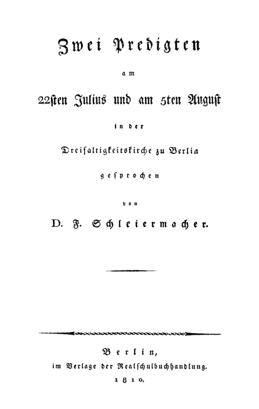 Zwei Predigten German Edition Friedrich Schleiermacher Kitap Kapağı