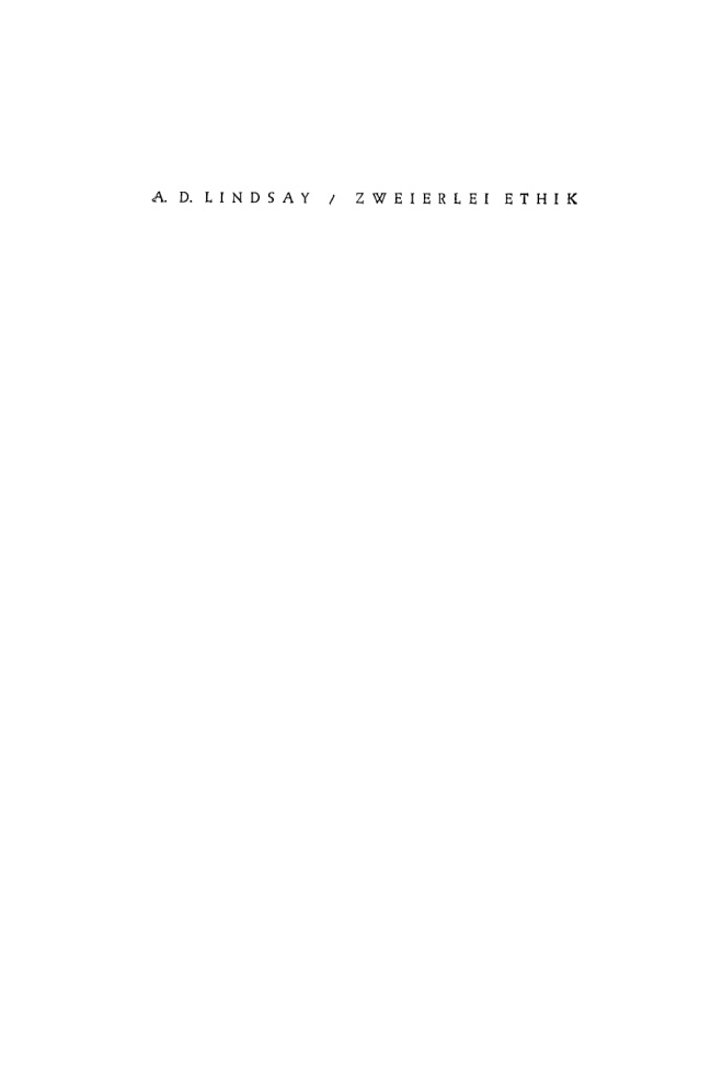 Zweierlei Ethik German Edition A D Lindsay Kitap Kapağı