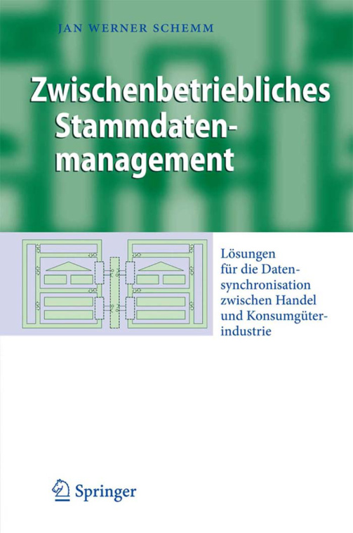 Zwischenbetriebliches Stammdatenmanagement German Edition Jan Werner Schemm Kitap Kapağı