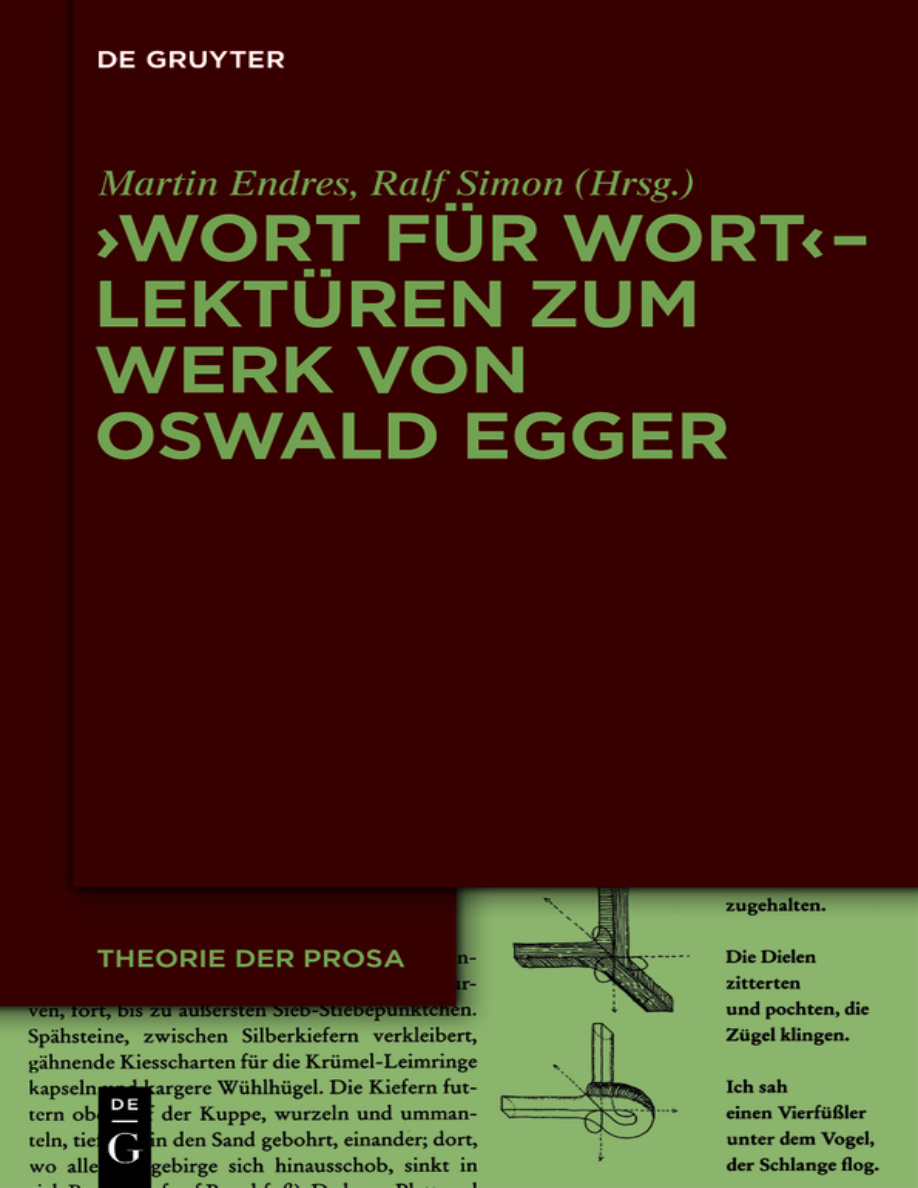 Wort fur Wort Lekturen zum Werk von Oswald Egger German Edition Martin Endres Kitap Kapağı