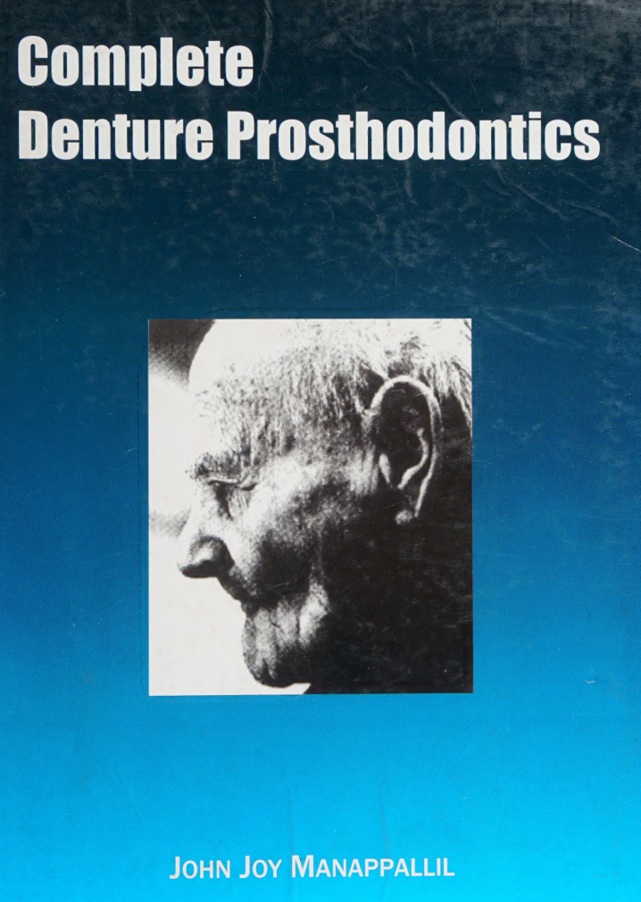 complete denture prosthodontics John J Manappallil Kitap Kapağı