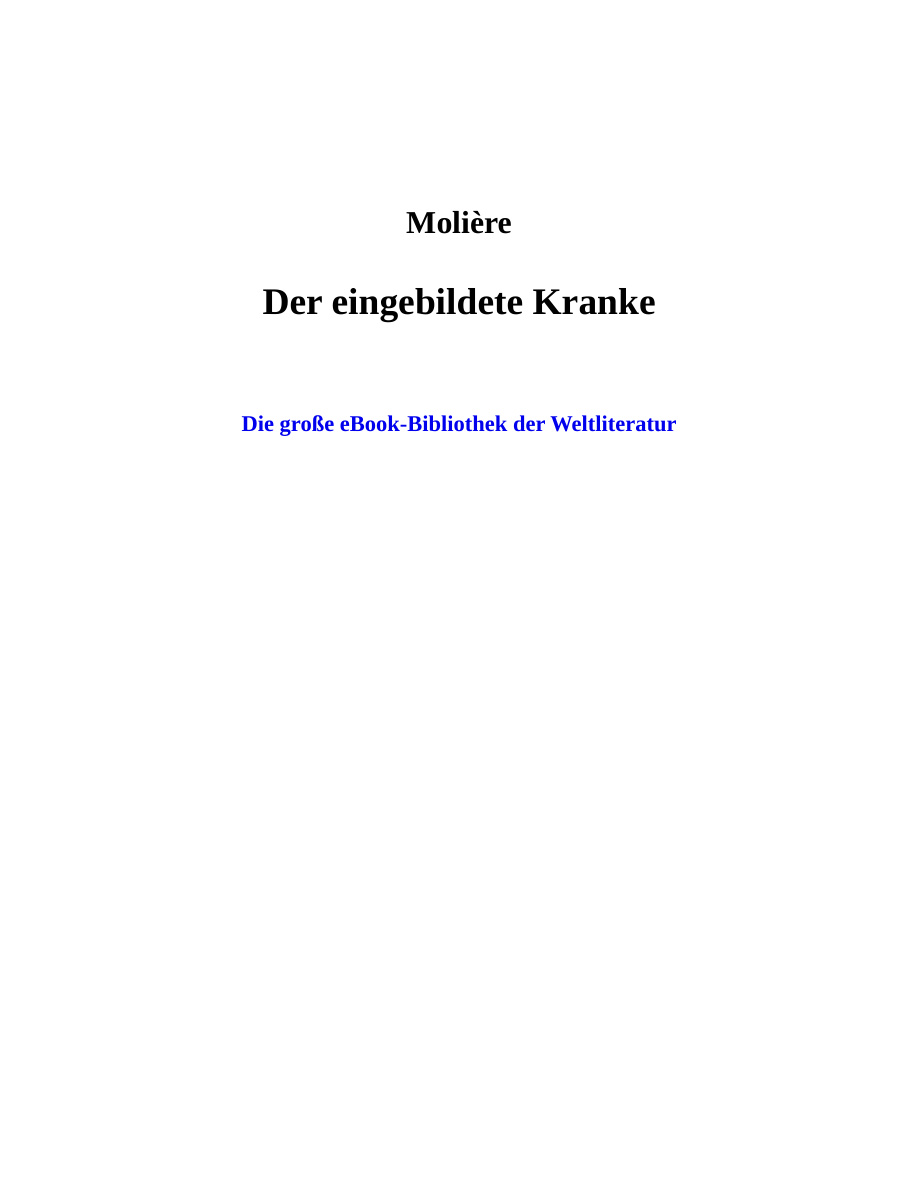 Der eingebildete Kranke PDF Download