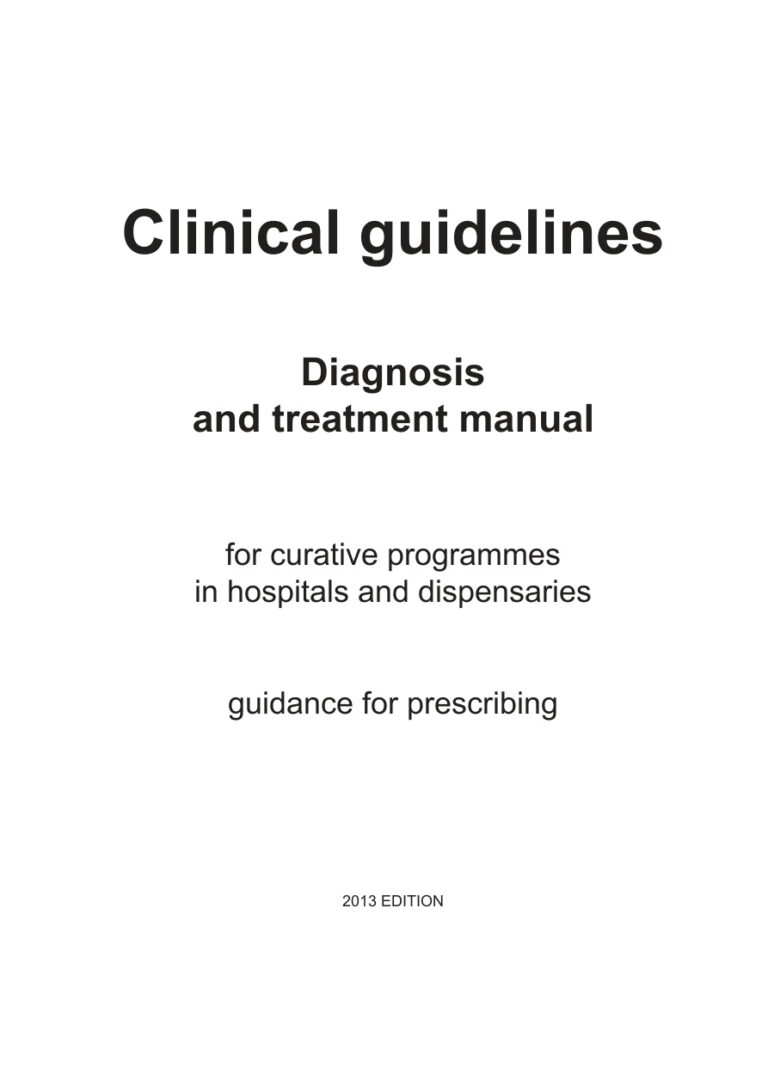 diagnosis and treatment manual World Health Organization Z Library Kitap Kapağı