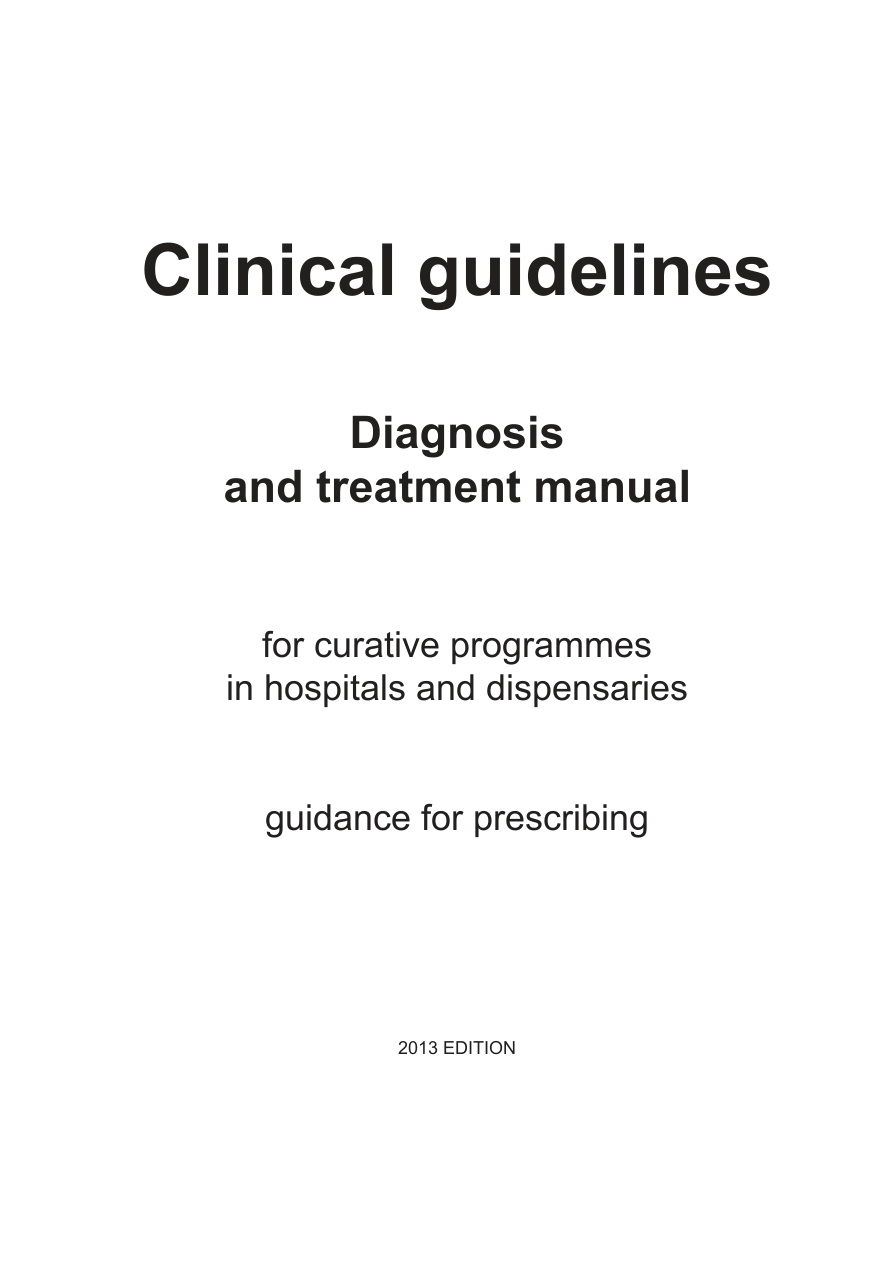 Diagnosis and Treatment Manual PDF Download