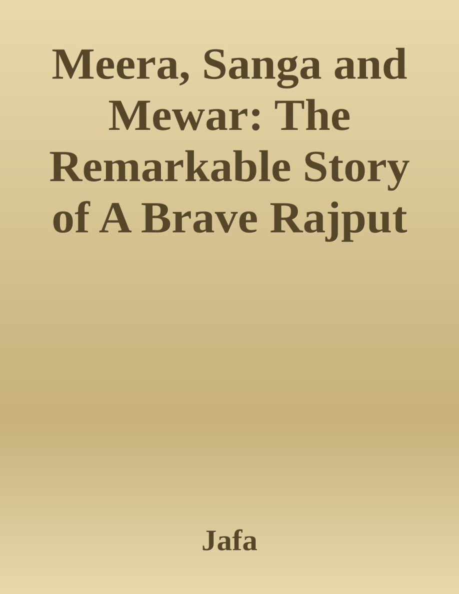 meera sanga and mewar jafa Kitap Kapağı