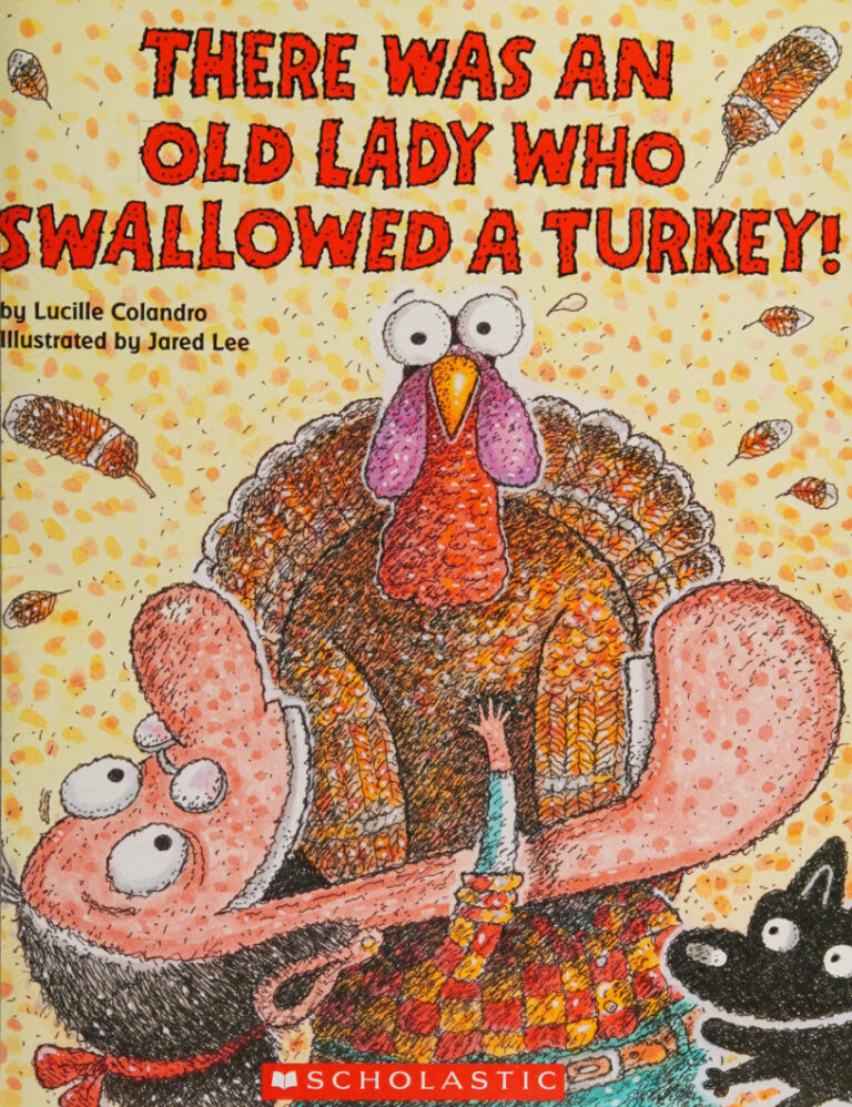 there was an old lady who swallowed a turkey Lucille Colandro Kitap Kapağı