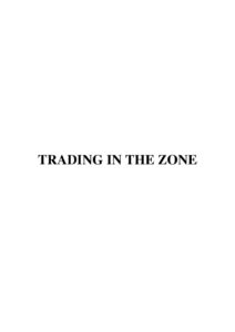 trading in the zone Kitap Kapağı