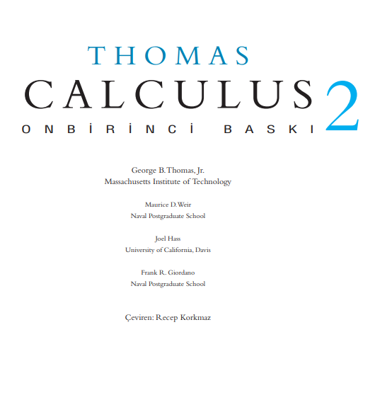 Thomas Calculus 2 PDF Kitap