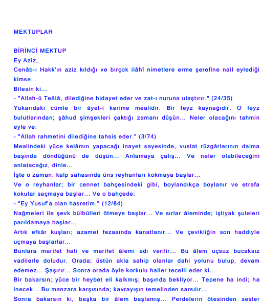 Abdulkadir Geylani - Mektubat-ı Geylani PDF