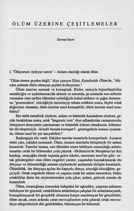 Zeynep Sayın - Ölüm Üzerine Çeşitlemeler PDF
