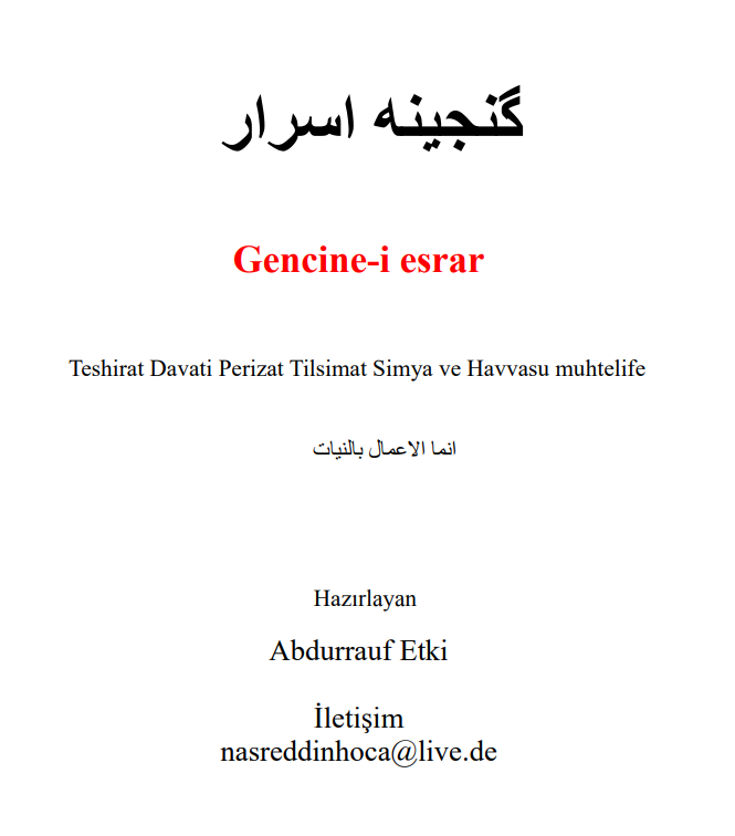 Gencine-i Esrar: 1. Cilt PDF