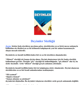 Alfabetik Deyimler Sözlüğü PDF
