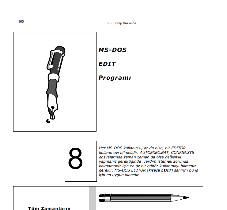 MS-DOS EDIT Programı Nasıl Kullanılır PDF
