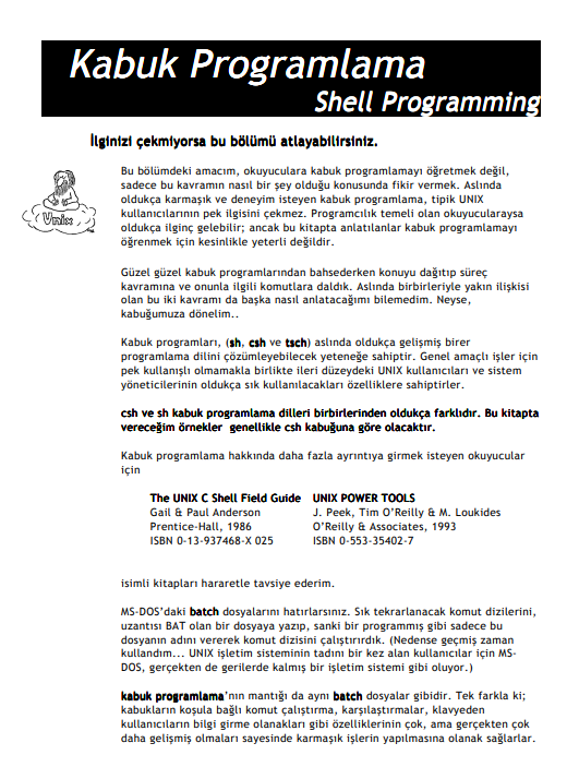 Kabuk Programlama (Shell Programming) PDF