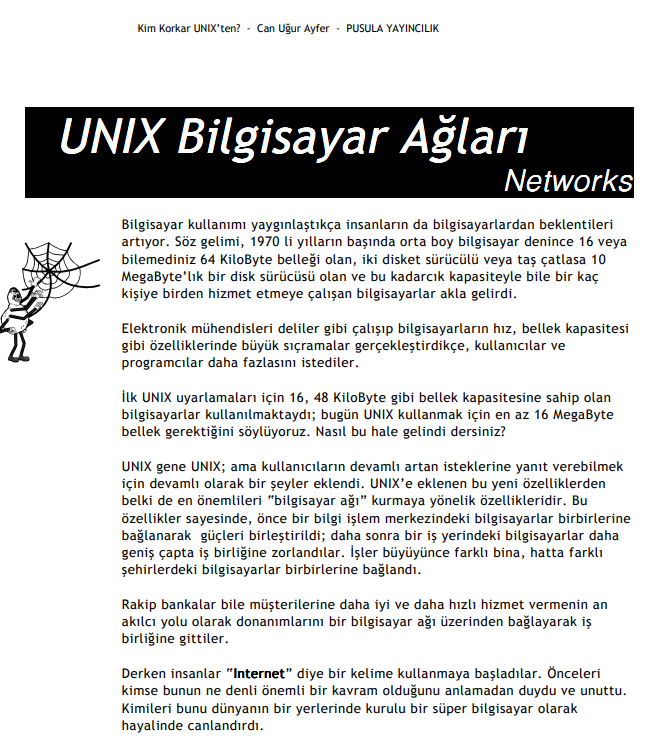 UNIX Bilgisayar Ağları (Networks) PDF