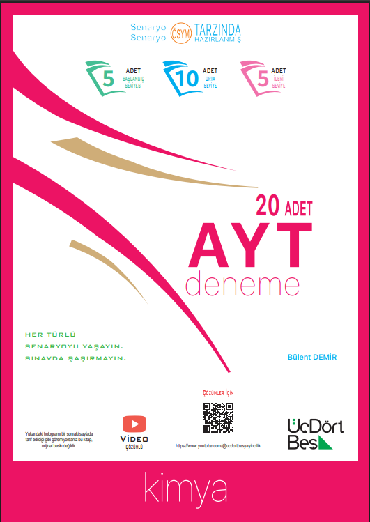 345 AYT Kimya Deneme PDF 7 345 AYT Kimya Deneme PDF