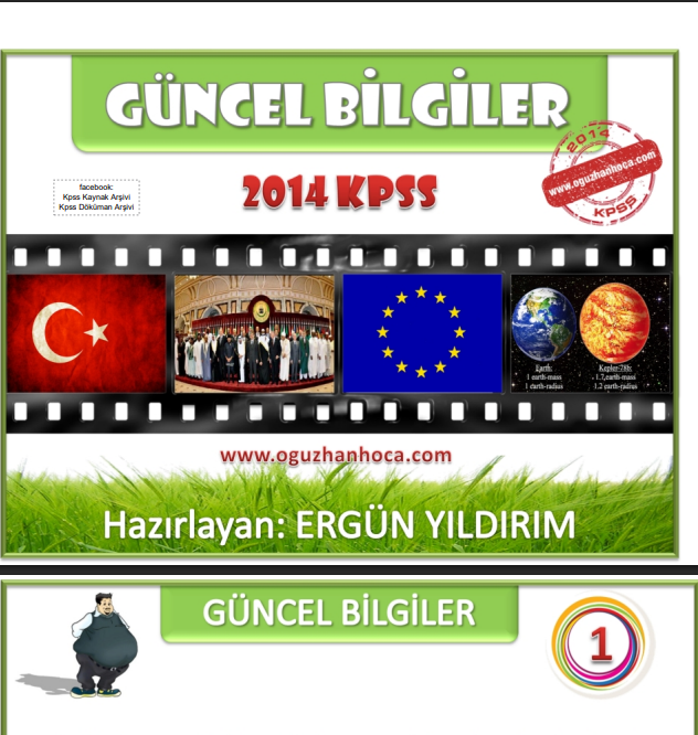 2014 KPSS Güncel Bilgiler