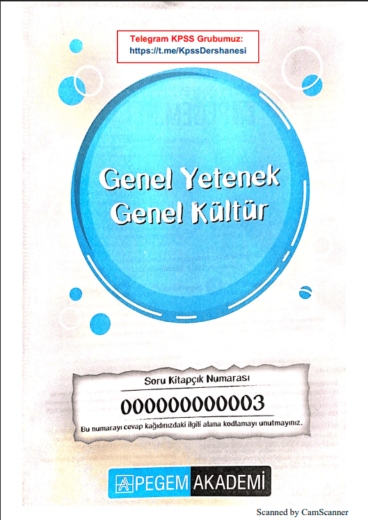 Pegem KPSS GK-GY 2020 TG3 Deneme