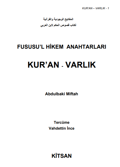 Abdulbaki Miftah - Fususu’l-Hikem PDF