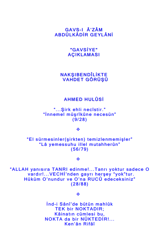 Abdulkadir Geylani - Gavsiye Açıklaması PDF