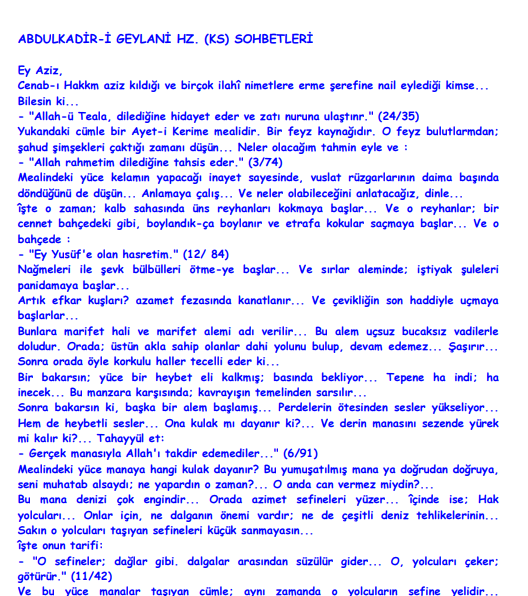 Abdulkadir Geylani - Sohbetler PDF