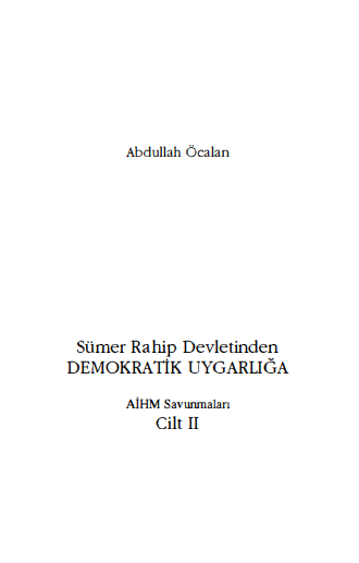 Abdullah Öcalan - AİHM Savunmaları Cilt 2 PDF