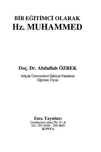 Abdullah Özbek - Bir Eğitimci Olarak Hz. Muhammed PDF 2 Abdullah Özbek - Bir Eğitimci Olarak Hz. Muhammed PDF