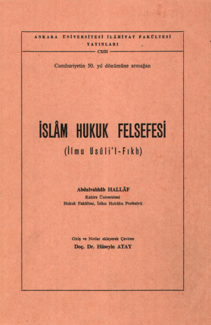 Abdulvahhâb Hallâf - İslâm Hukuk Felsefesi PDF