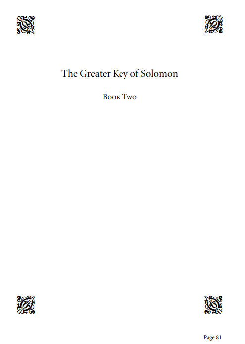 The Key of Solomon – Book II - İngilizce PDF