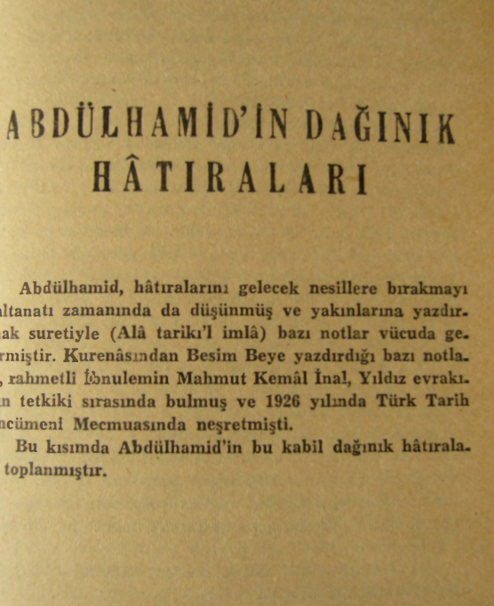 Abdurrahman Şeref - Abdülhamid’in Notları PDF