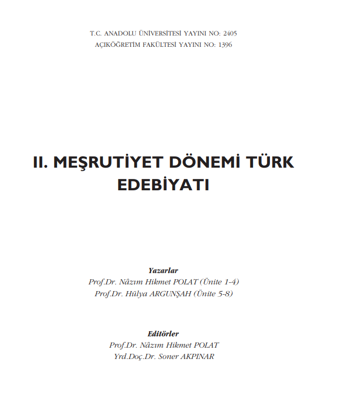 2.Meşrutiyet Dönemi Türk Edebiyatı PDF