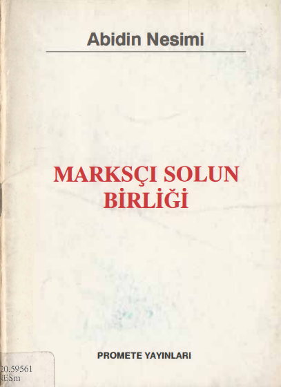 Abidin Nesimi - Marksçı Solun Birliği PDF