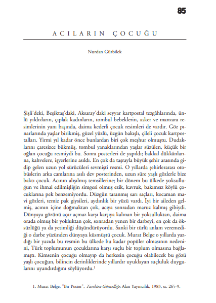 Nurdan Gürbilek - Acıların Çocuğu PDF