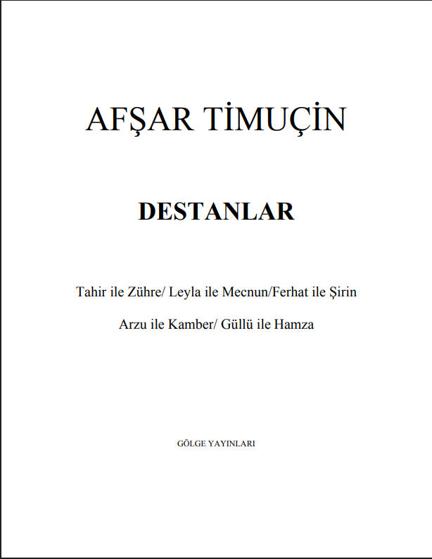 Afşar Timuçin - Destanlarımız PDF 2 Afşar Timuçin - Destanlarımız PDF