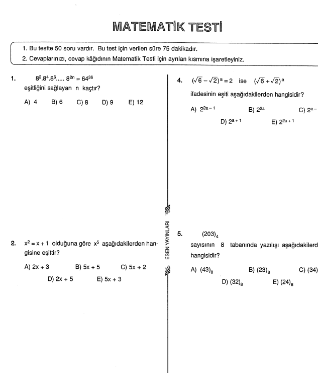 LYS 1 Matematik 10 Deneme PDF