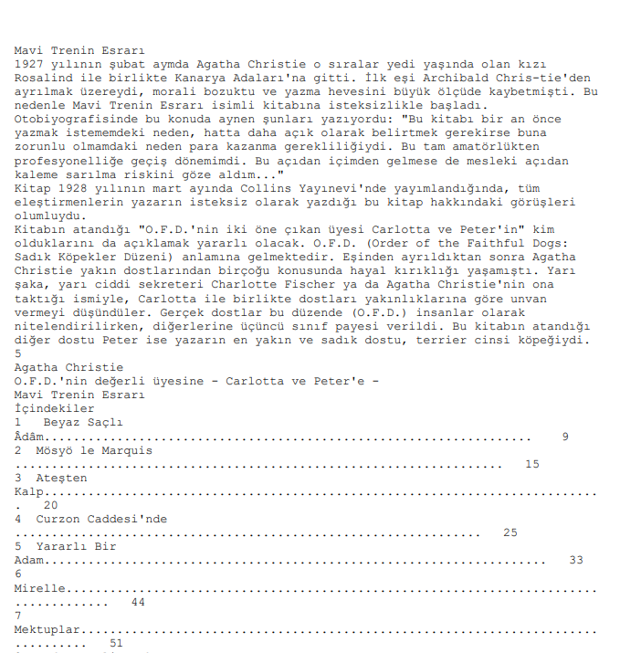 Mavi Trenin Esrarı PDF - Agatha Christie