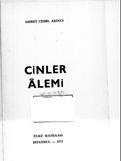 Cinler Âlemi PDF | Ahmed Cemil Akıncı