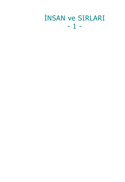 İnsan ve Sırları 1 PDF - Ahmed Hulusi