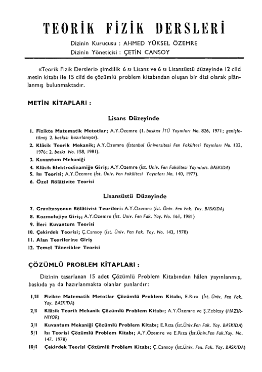 Kozmolojiye Giriş PDF - Ahmed Yüksel Özemre