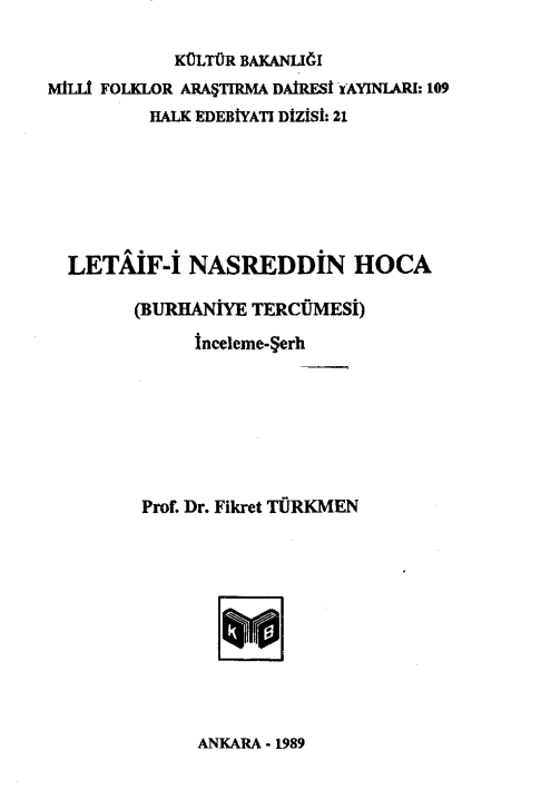 Letâif-î Nasreddin Hoca (Burhaniye Tercümesi) PDF