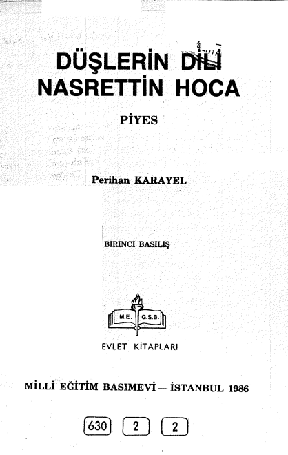 Düşlerin Dili – Nasreddin Hoca (Piyes) PDF