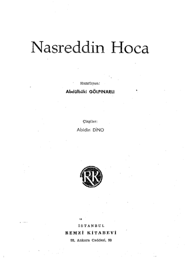 Nasreddin Hoca PDF - Abdülbâkî Gölpınarlı