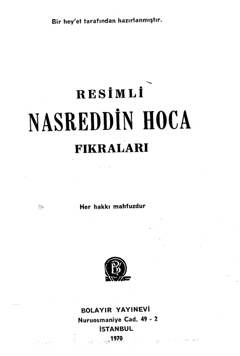 Resimli Nasreddin Hoca Fıkraları PDF