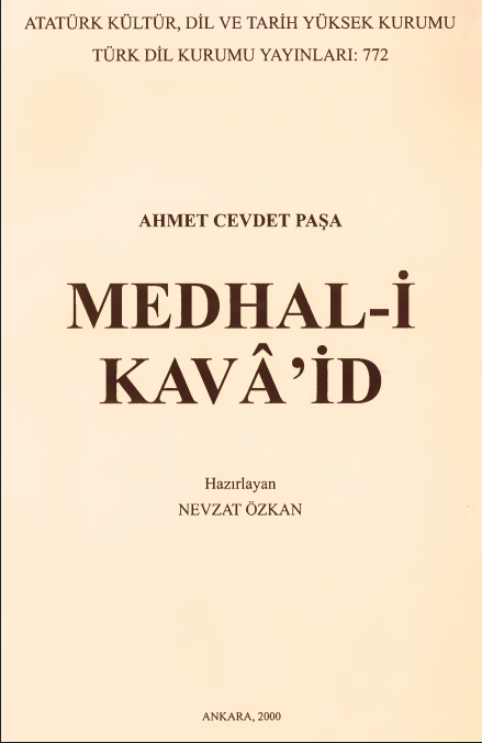 Medhal-i Kava’id PDF | Ahmet Cevdet Paşa