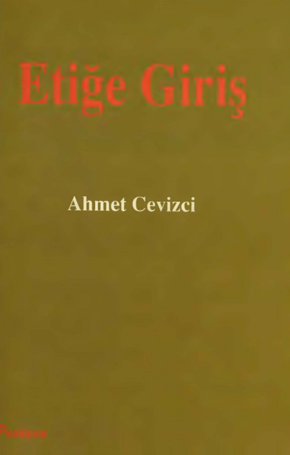 Etiğe Giriş PDF | Ahmet Cevizci