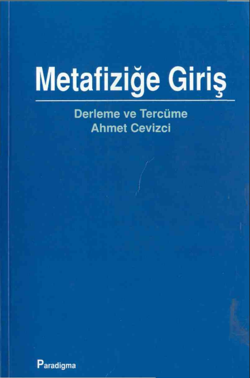 Metafiziğe Giriş PDF | Ahmet Cevizci