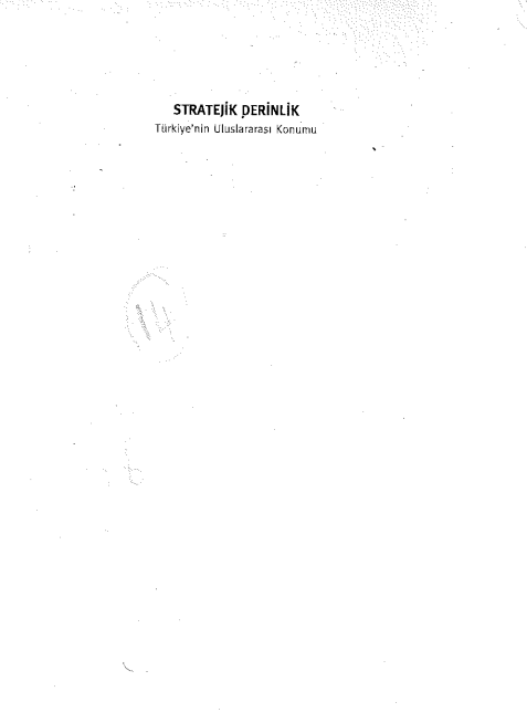 Stratejik Derinlik PDF | Ahmet Davutoğlu